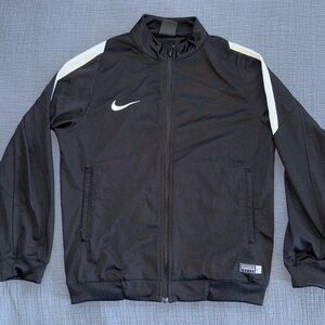 Nike Dri-FIT Soccer Track Jacket Full Zip Athletic Black White Authentic EUC YM